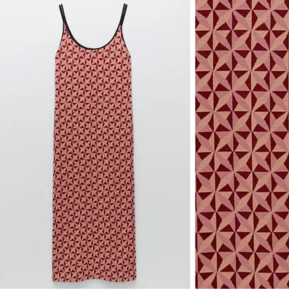 Zara geometric straight dress